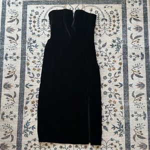 H&M Velvet bustier dress